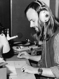 Black and white photograph of John Peel Black and white photograph of John Peel